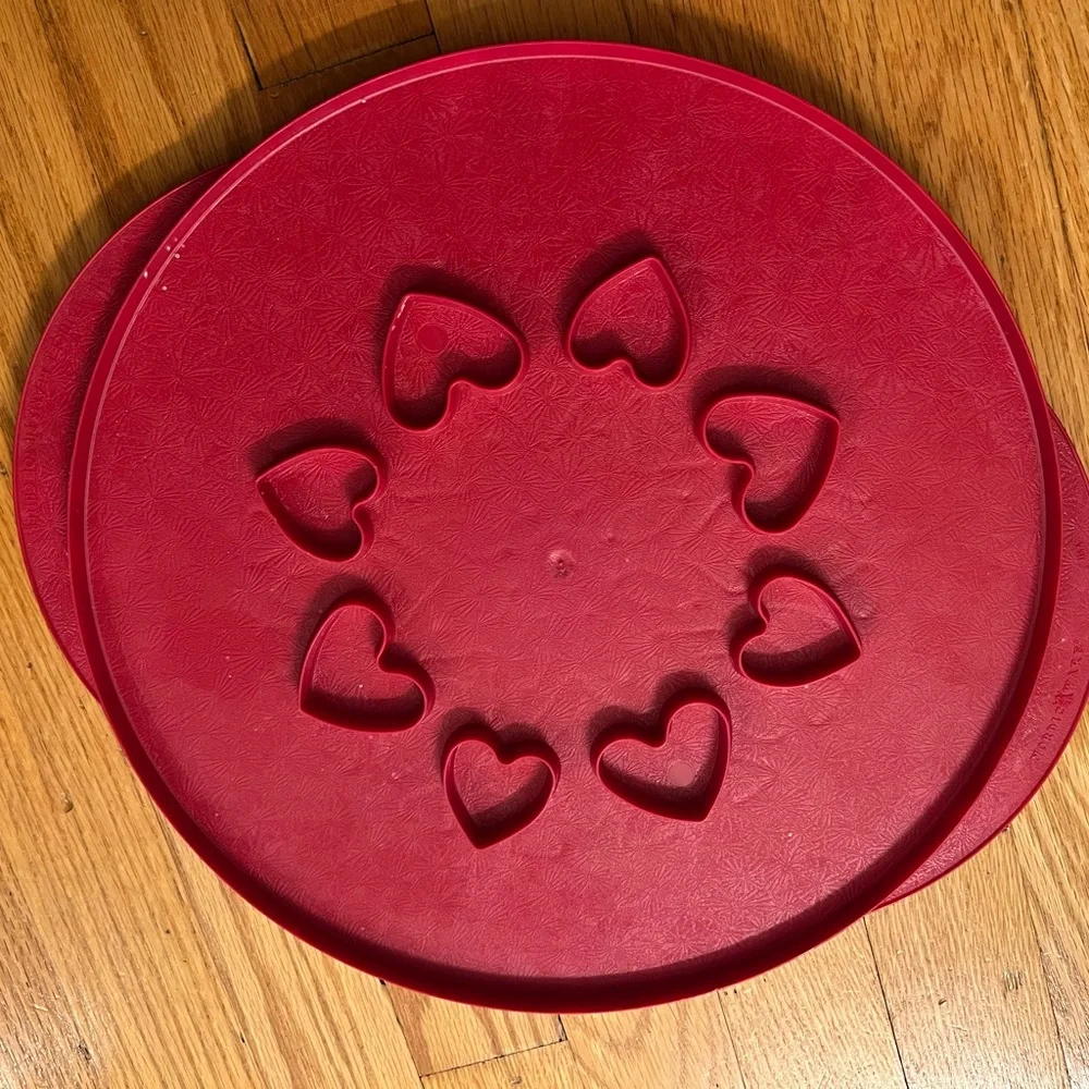 Nordic Ware Reversible Pie Top Cutter Lattice and Hearts Red